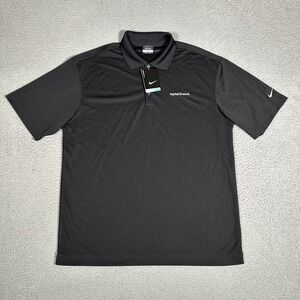 Nike Shirt Mens Large Black Golf Polo Performance Stretch Dri-Fit Casual Logo